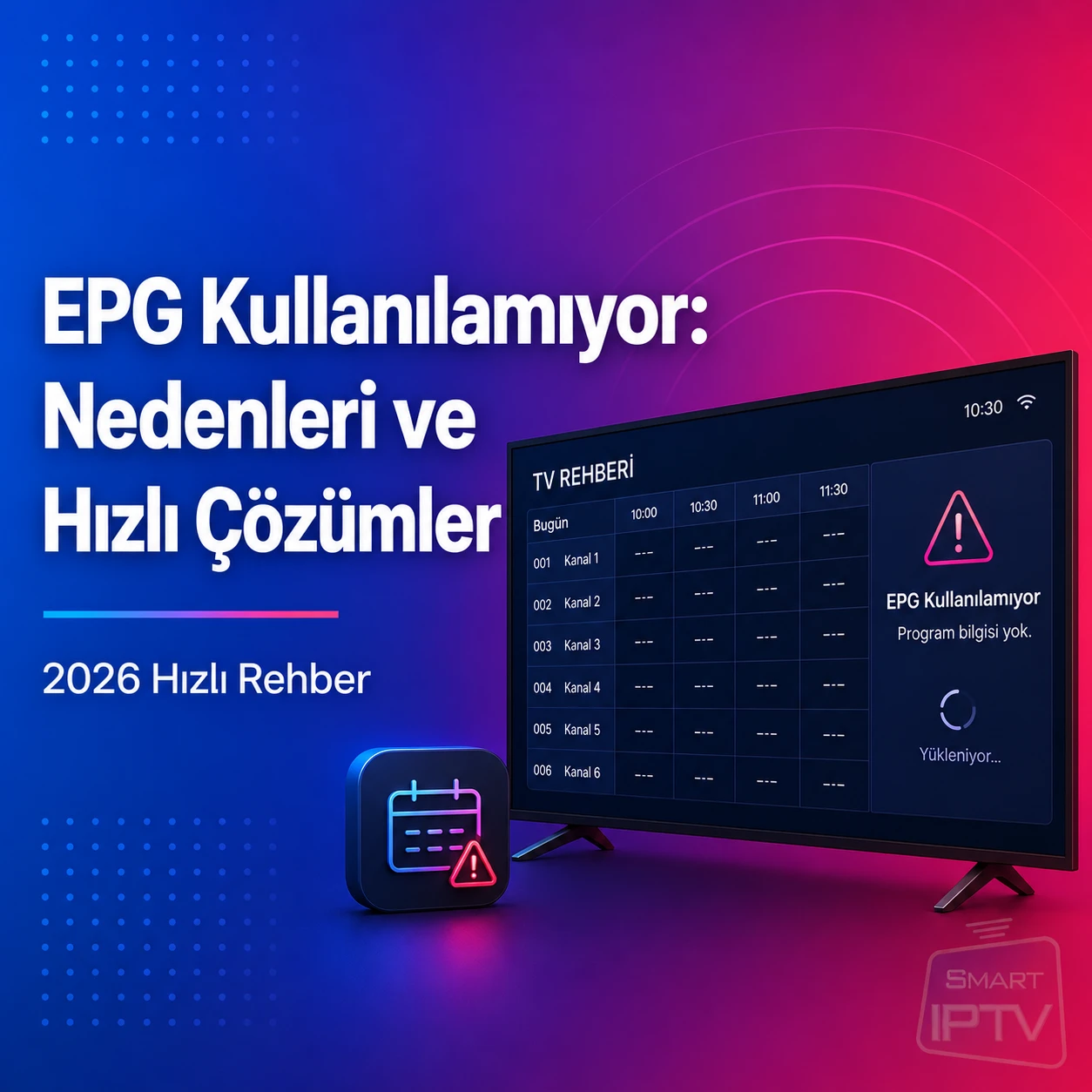 EPG kullanılamıyor: nedenleri ve hızlı çözümler (2026)