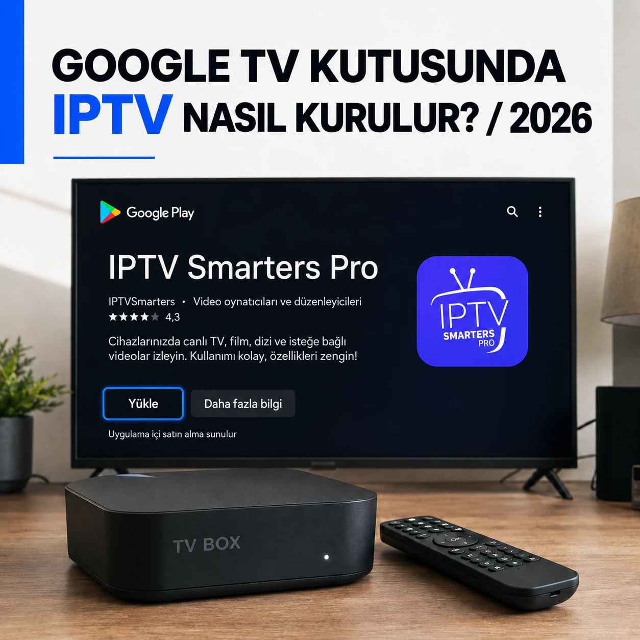 Google TV kutusunda IPTV kurulumu: Türkiye için 2026 rehberi