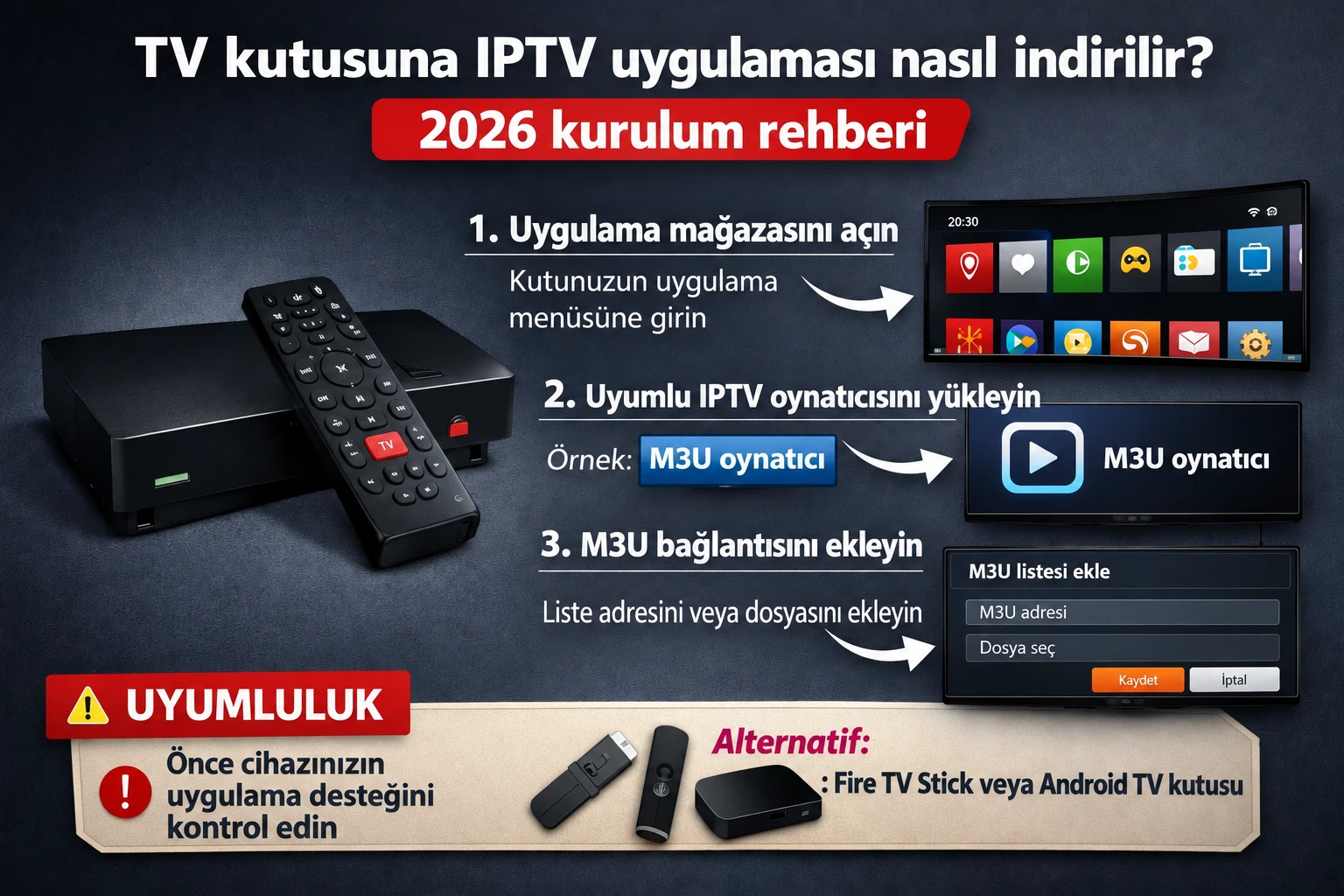 TV kutusuna IPTV uygulaması nasıl indirilir? 2026 rehberi
